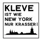 Preview: eckiger Stempel "Kleve ist wie New York"