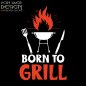 Mobile Preview: Grill-Schürze "Born to Grill"