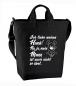 Mobile Preview: Einkaufstasche in schwarz oder grau - Motiv: Ich liebe meinen Hund..