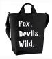 Mobile Preview: Canvas mit Motiv: Fox.Devil.Wild. - schwarz / grau
