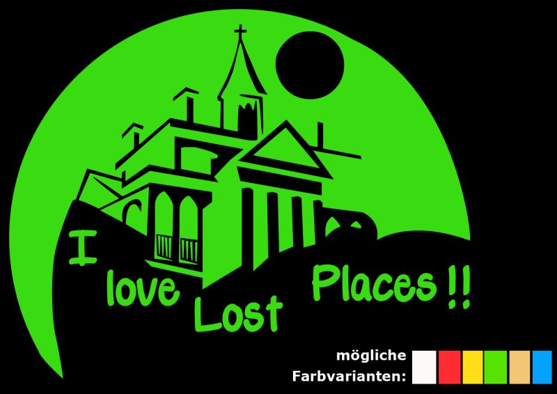 Geocaching T-Shirt - I love Lost Places
