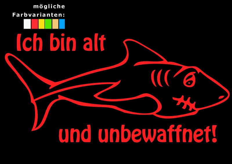 Taucher T-Shirt "Shark - alt und unbewaffnet"