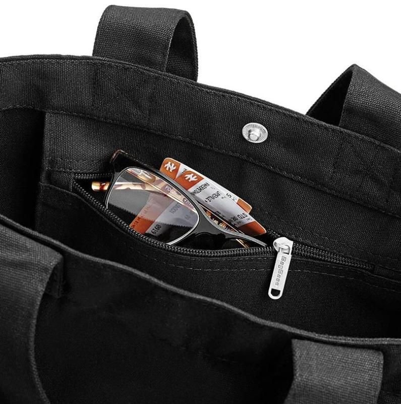 Einkaufstasche in schwarz oder grau - Motiv: Mops mit Fliege