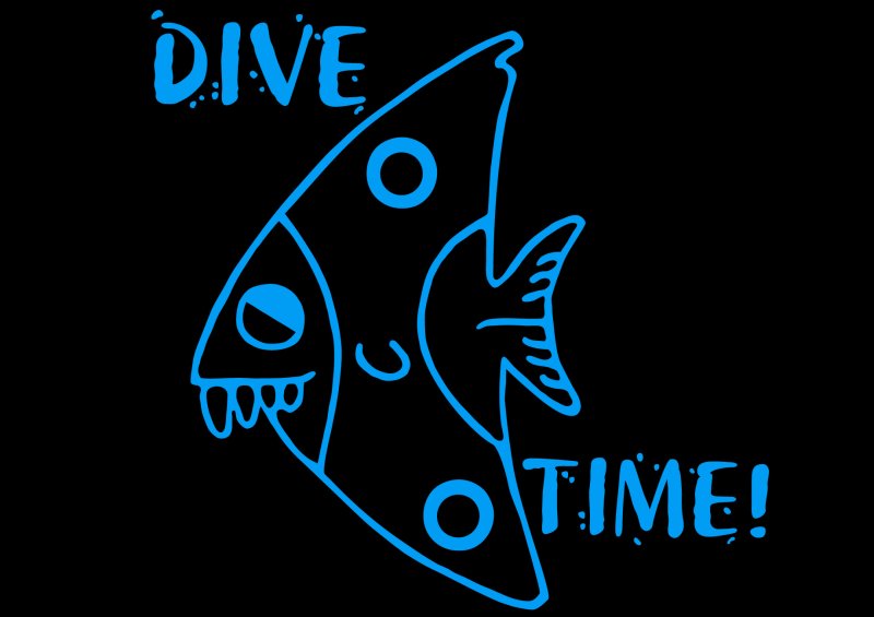 Taucher T-Shirt "Dive-Time"