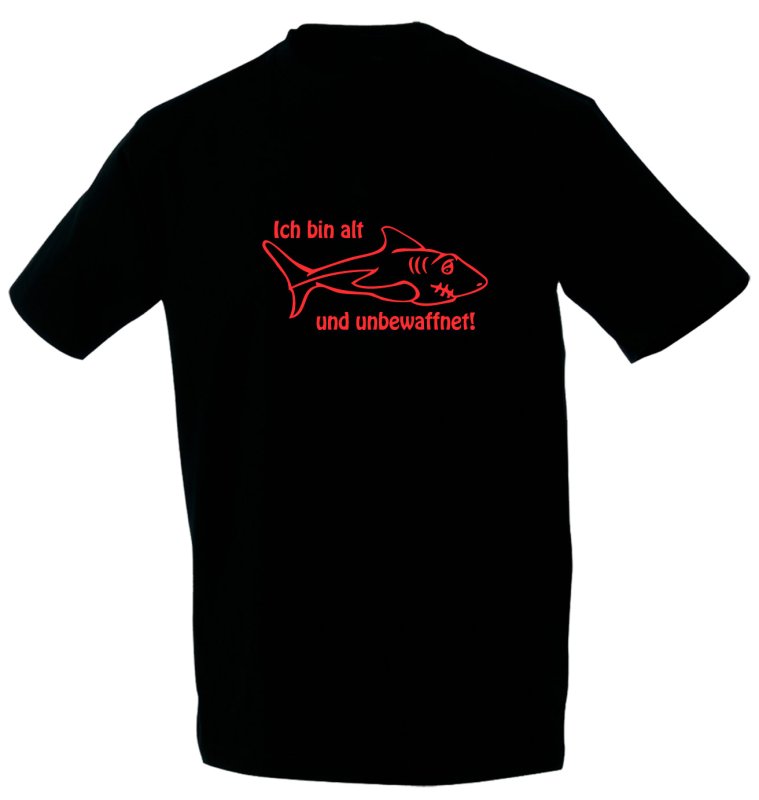 Taucher T-Shirt "Shark - alt und unbewaffnet"